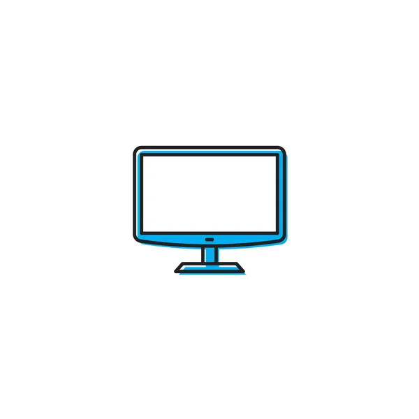 Televisie Vector Icon design concept, geïsoleerd op witte achtergrond — Stockvector