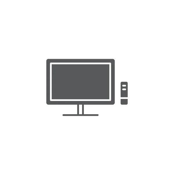 TV-Vektor-Icon-Design-Konzept, isoliert auf weißem Hintergrund — Stockvektor