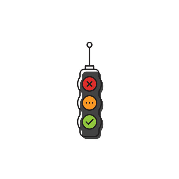 traffic light vector icon concept design isolated on white background