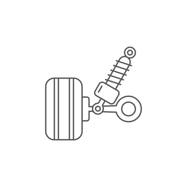 Car suspension vector icon concept, design isolato su sfondo bianco — Vettoriale Stock