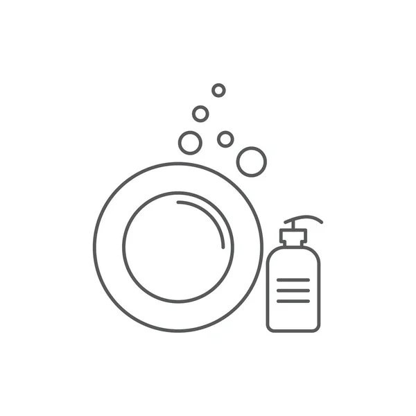 Clean gerechten concept design, Vector icoon geïsoleerd op witte achtergrond — Stockvector