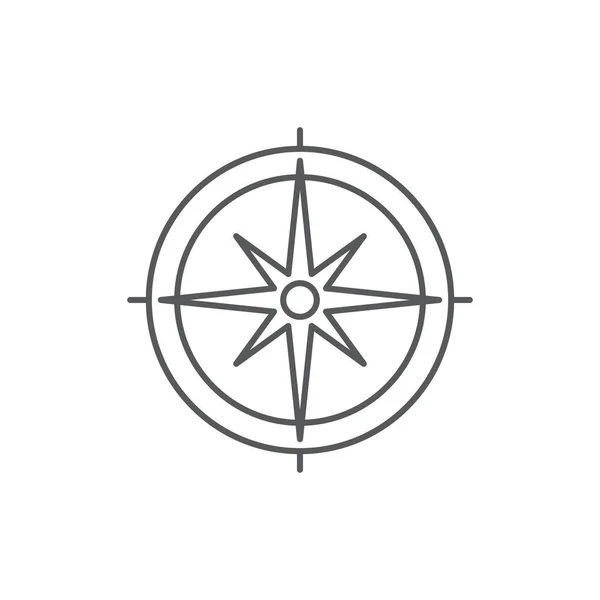 Концепция вектора компаса изолирована на белом фоне — стоковый вектор