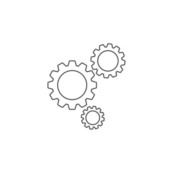 Gear vector icon concept, isolato su sfondo bianco — Vettoriale Stock