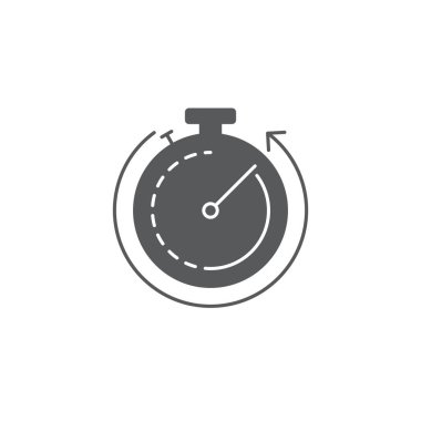 geçmiş vektör simgesi kavramı, beyaz arka plan üzerinde izole