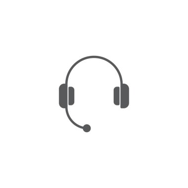 kulaklık vektör simgesi kavramı, beyaz arka plan üzerinde izole