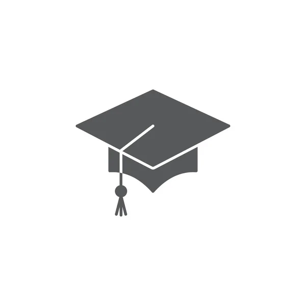 Chapeau de graduation concept d'icône vectorielle, isolé sur fond blanc — Image vectorielle