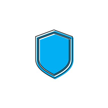 beyaz arka plan üzerinde izole kalkan veya koruma vektör simgesi kavramı