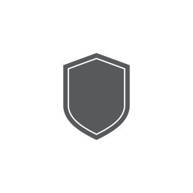 beyaz arka plan üzerinde izole kalkan veya koruma vektör simgesi kavramı