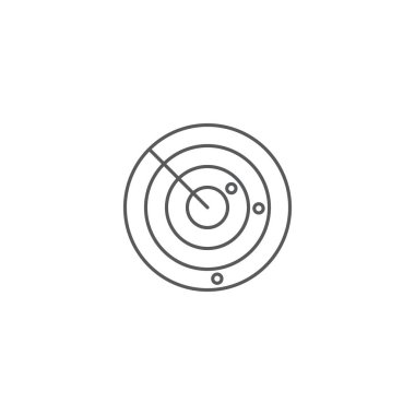 radar vektör simgesi kavramı, beyaz arka plan üzerinde izole