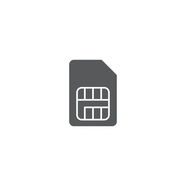Concetto di icona vettoriale della scheda SIM, isolato su sfondo bianco — Vettoriale Stock