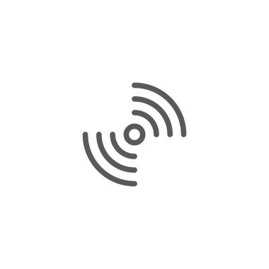 Beyaz arkaplanda izole edilmiş wifi sinyal vektör simgesi konsepti