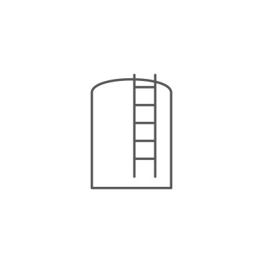 depolama tankı vektör simgesi kavramı, beyaz arka plan üzerinde izole