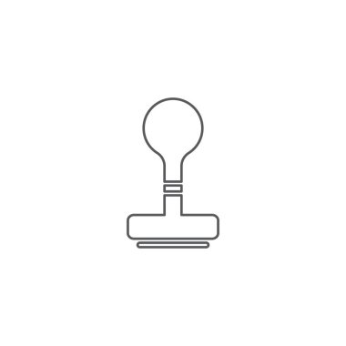 damga vektör simgesi kavramı, beyaz arka plan üzerinde izole