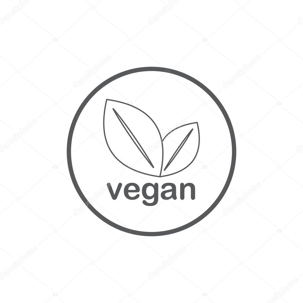 vegan food vector icon concept, isolated on white background