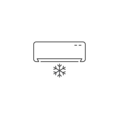 klima vektör simgesi kavramı, beyaz arka plan üzerinde izole