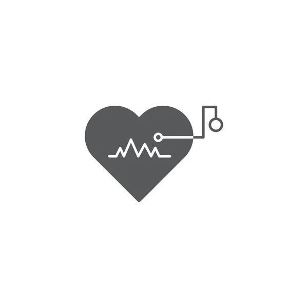 Kunstmatige cardiale pacemaker vector pictogram concept, geïsoleerd op witte achtergrond — Stockvector