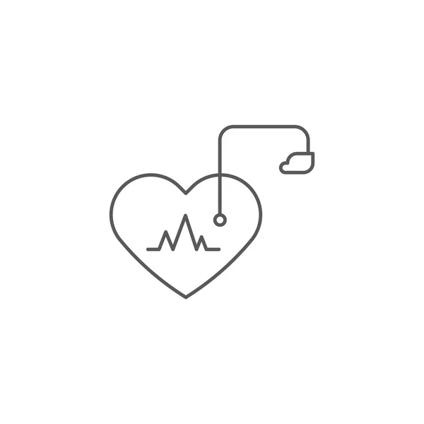 Kunstmatige cardiale pacemaker vector pictogram concept, geïsoleerd op witte achtergrond — Stockvector