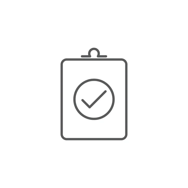 Clipboard checklist vector icon concept, isolated on white background — Stock Vector