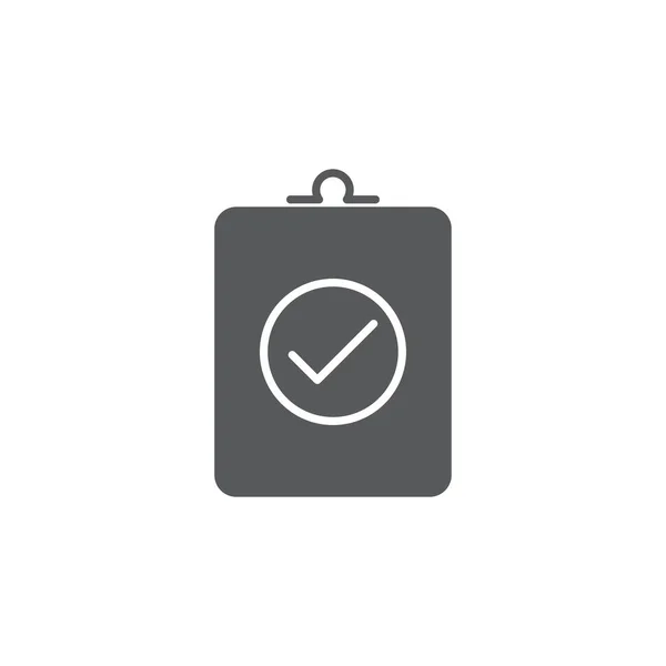 Clipboard checklist vector icon concept, isolated on white background — Stock Vector