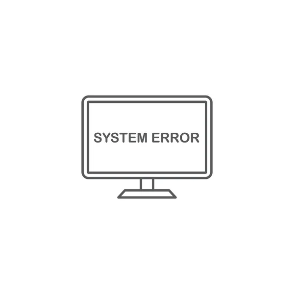 Computerfehler-Bildschirm-Vektor-Icon-Konzept, isoliert auf weißem Hintergrund — Stockvektor