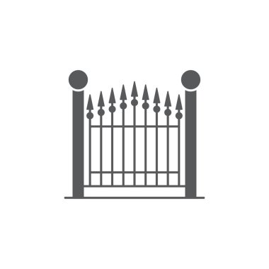 dekoratif kapı vektör simgesi kavramı, beyaz arka plan üzerinde izole