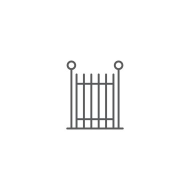 dekoratif kapı vektör simgesi kavramı, beyaz arka plan üzerinde izole