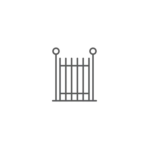 Concepto de icono de vector de puerta decorativa, aislado sobre fondo blanco — Vector de stock