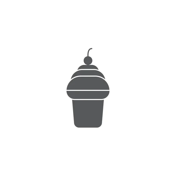 Conceito de ícone de vetor de copo de sorvete, isolado no fundo branco —  Vetores de Stock
