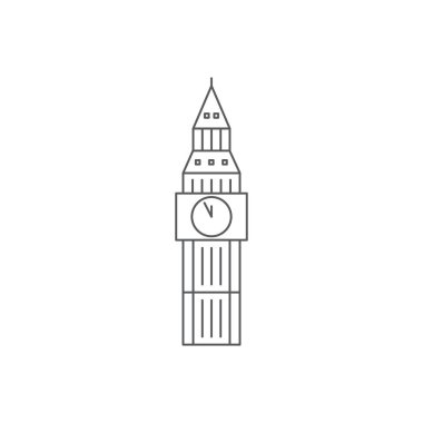 Big ben saat, İngiltere, londra, anıt, birleşik krallık, dünya anıtlar simgesi, beyaz arka plan üzerinde izole