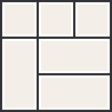 Fotoğraf kolaj çerçeveleri. Vintage Fotoğraf albümü, uygulama şablonu