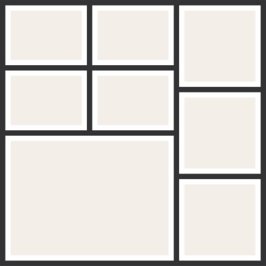 Fotoğraf kolaj çerçeveleri. Vintage Fotoğraf albümü, uygulama şablonu