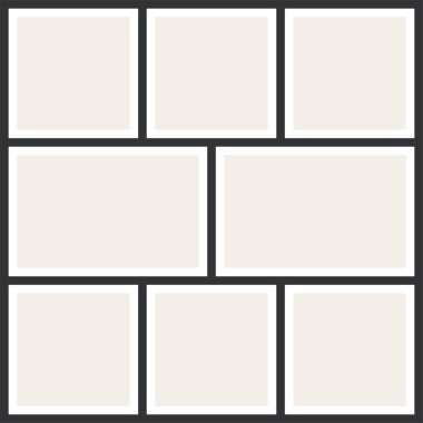 Fotoğraf kolaj çerçeveleri. Vintage Fotoğraf albümü, uygulama şablonu