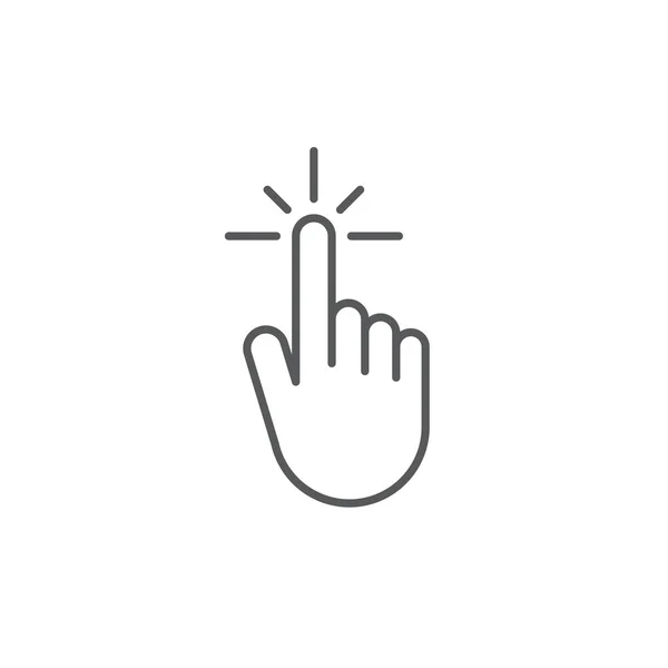 Interaktives Touchscreen-Vektorsymbol, isoliert auf weißem Hintergrund — Stockvektor