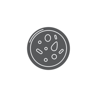 petri çanak vektör simgesi kavramı, beyaz arka plan üzerinde izole