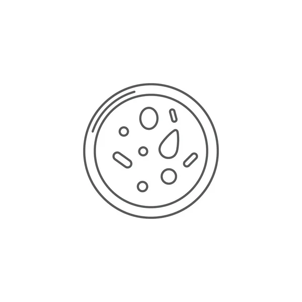 Petrischale Vektor-Icon-Konzept, isoliert auf weißem Hintergrund — Stockvektor