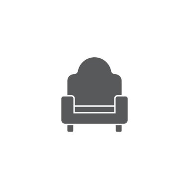 Kanepe, kanepe vektör simgesi kavramı, beyaz arka plan üzerinde izole