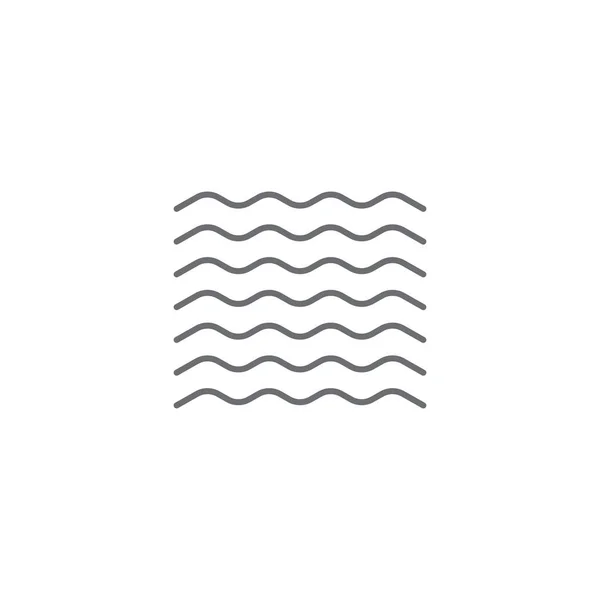 Olas de mar vector icono concepto, aislado sobre fondo blanco — Vector de stock