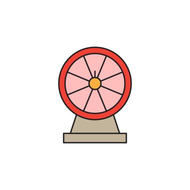 tekerlek servet vektör simgesi, beyaz arka planda izole