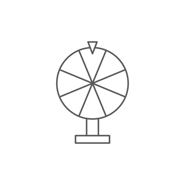 Rueda de la fortuna icono vectorial, aislado sobre fondo blanco — Vector de stock