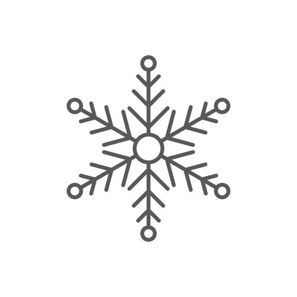 Плоский значок сніжинки, ізольований на білому тлі — стоковий вектор