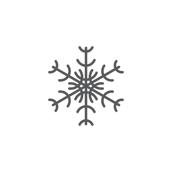 Snowflake ícone plano, isolado no fundo branco — Vetor de Stock