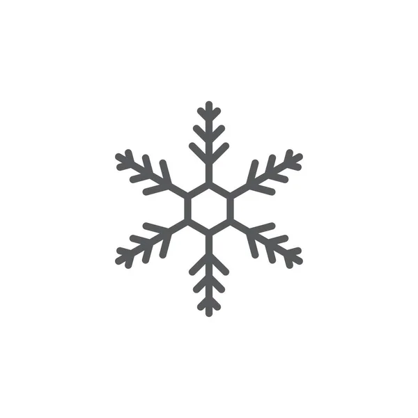Снежинка плоская иконка, изолированная на белом фоне — стоковый вектор
