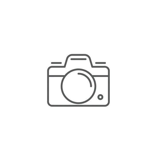 Icono de vector plano de cámara, aislado sobre fondo blanco — Archivo Imágenes Vectoriales