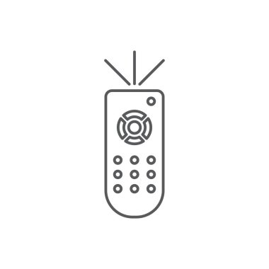 Uzaktan kumanda vektör simgesi, beyaz arka plan üzerinde yalıtılmış