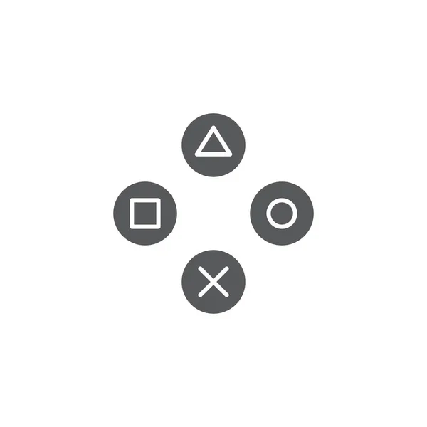 Joystick botones icono vectorial aislado sobre fondo blanco — Archivo Imágenes Vectoriales