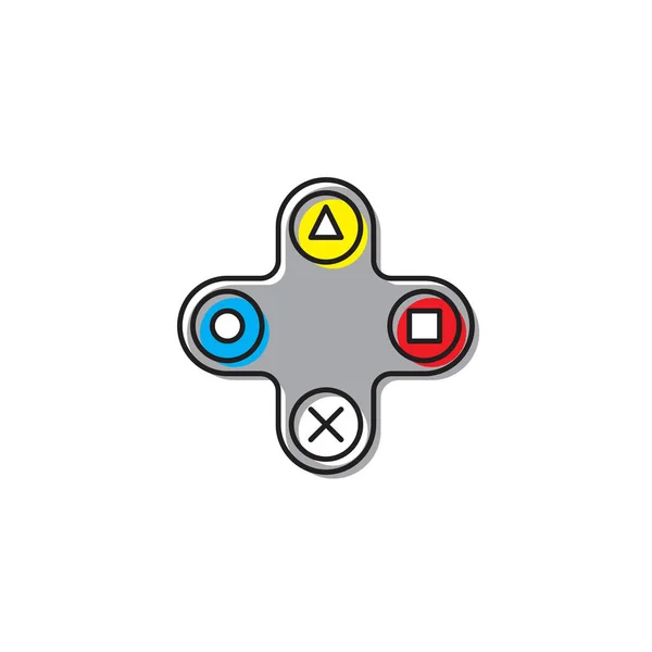 Joystick botões vetor ícone isolado no fundo branco — Vetor de Stock
