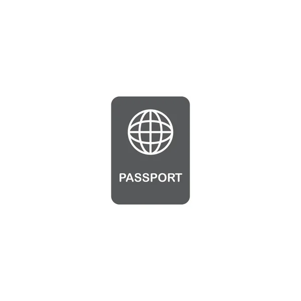 Icona vettoriale del passaporto, isolata su sfondo bianco — Vettoriale Stock