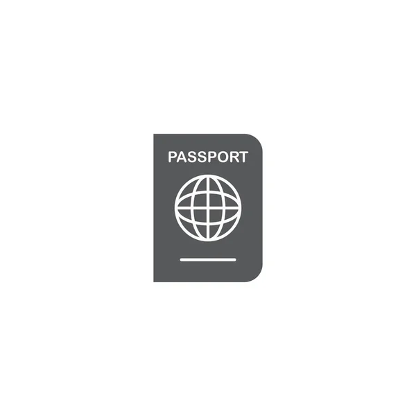 Ícone do vetor de passaporte, isolado no fundo branco — Vetor de Stock