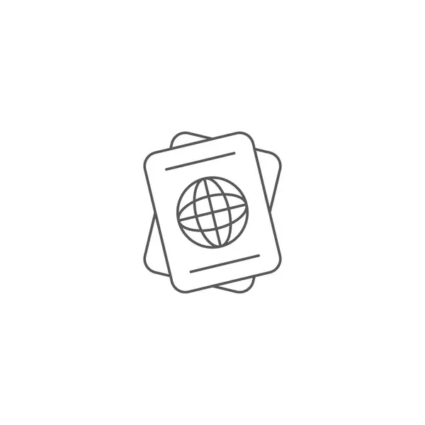 Beyaz arka planda yalıtılmış pasaport vektör simgesi — Stok Vektör