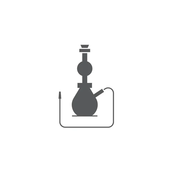 Shisha Pipe icono de vector de línea, aislado sobre fondo blanco — Vector de stock